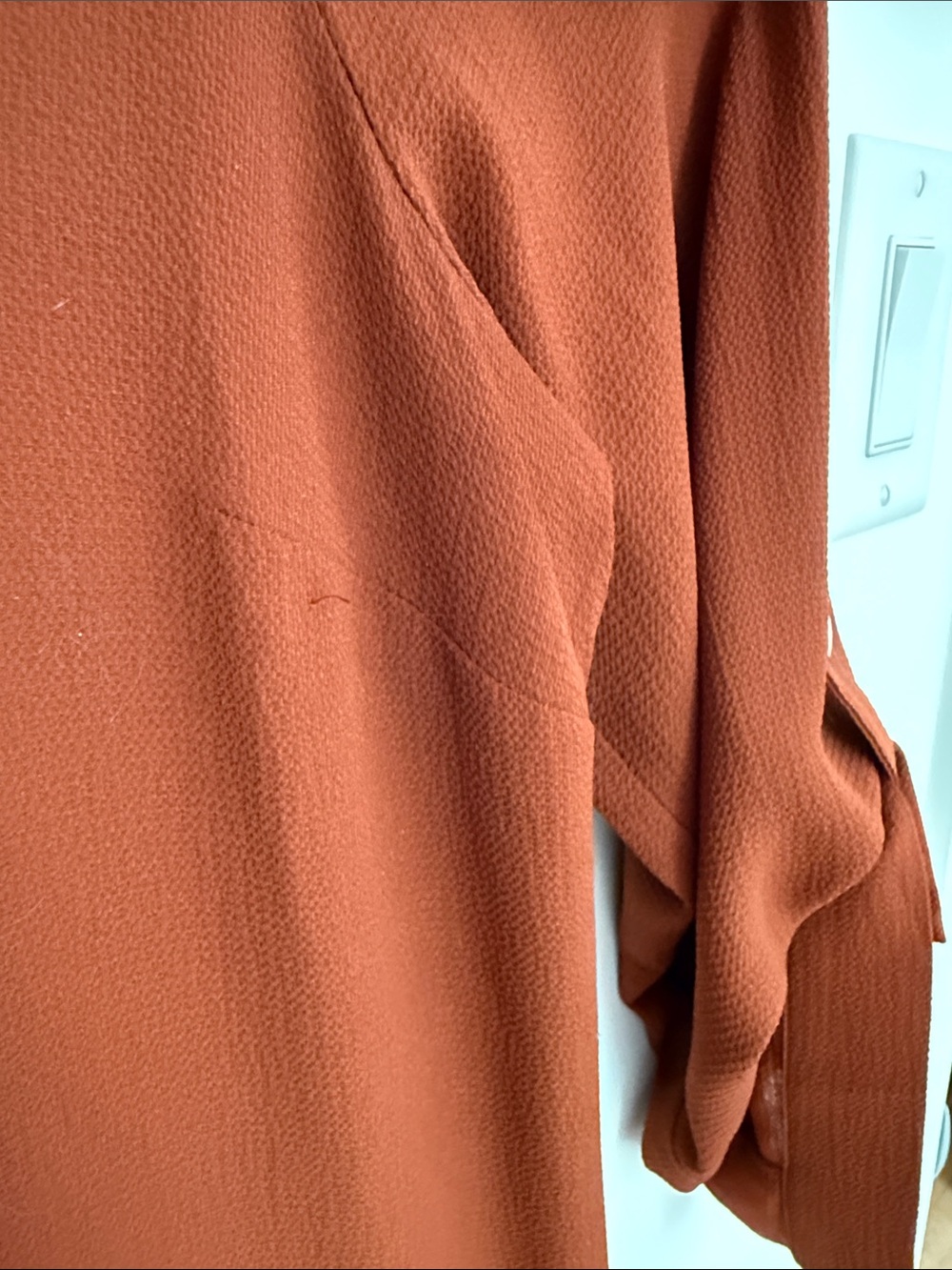 Addition Elle Long Sleeve Button-Front Dress in Rust - Picture 5 of 8